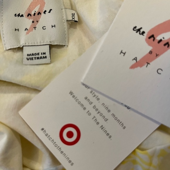 THE Nines by HATCH™ Cotton Maternity Tank Top Yellow Floral plus size XXL new - Picture 3 of 3